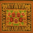 thumbnail image 1 of Ahgly Company Machine Washable Indoor Square Persian Yellow Traditional Area Rugs, 3' Square, 1 of 4