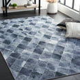 thumbnail image 3 of SAFAVIEH Faux Hide Dacre Diamond Machine Washable Area Rug, Grey/Dark Grey, 3' x 5', 3 of 12