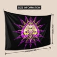 thumbnail image 2 of XMXT Wall Tapestry, Fuchsia Ace Skull Print Wall Decor Tapestry for Bedroom, 60 x 40 inches Black, 2 of 9