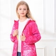 thumbnail image 4 of Jackets for Girls 9-10 Toddler Girls Winter Long Sleeve Warm PU Coat Jacket for Girls Clothes Black Fashion Wearing Z0A-Hot Pink, 98, 4 of 7