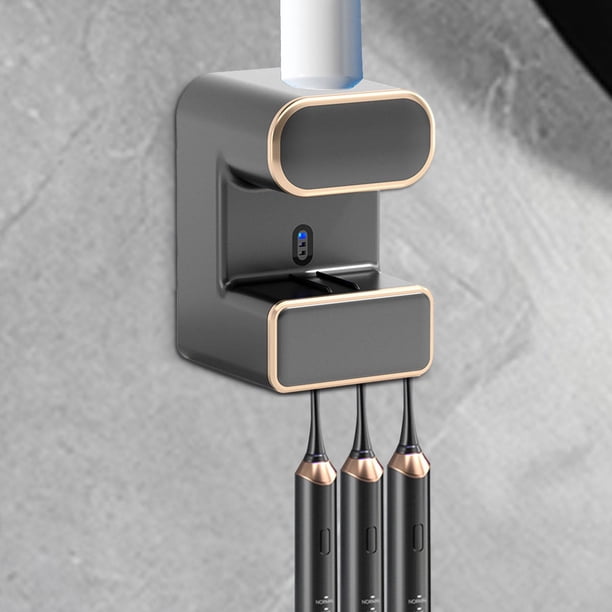 Dispensador eléctrico de pasta de dientes Macarena montado en la pared Negro