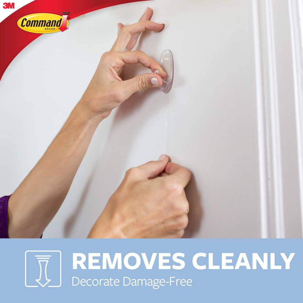 Command Large Clear Hook Damage Free Adhesive 1 Hook 2 Strips, 6-Pack