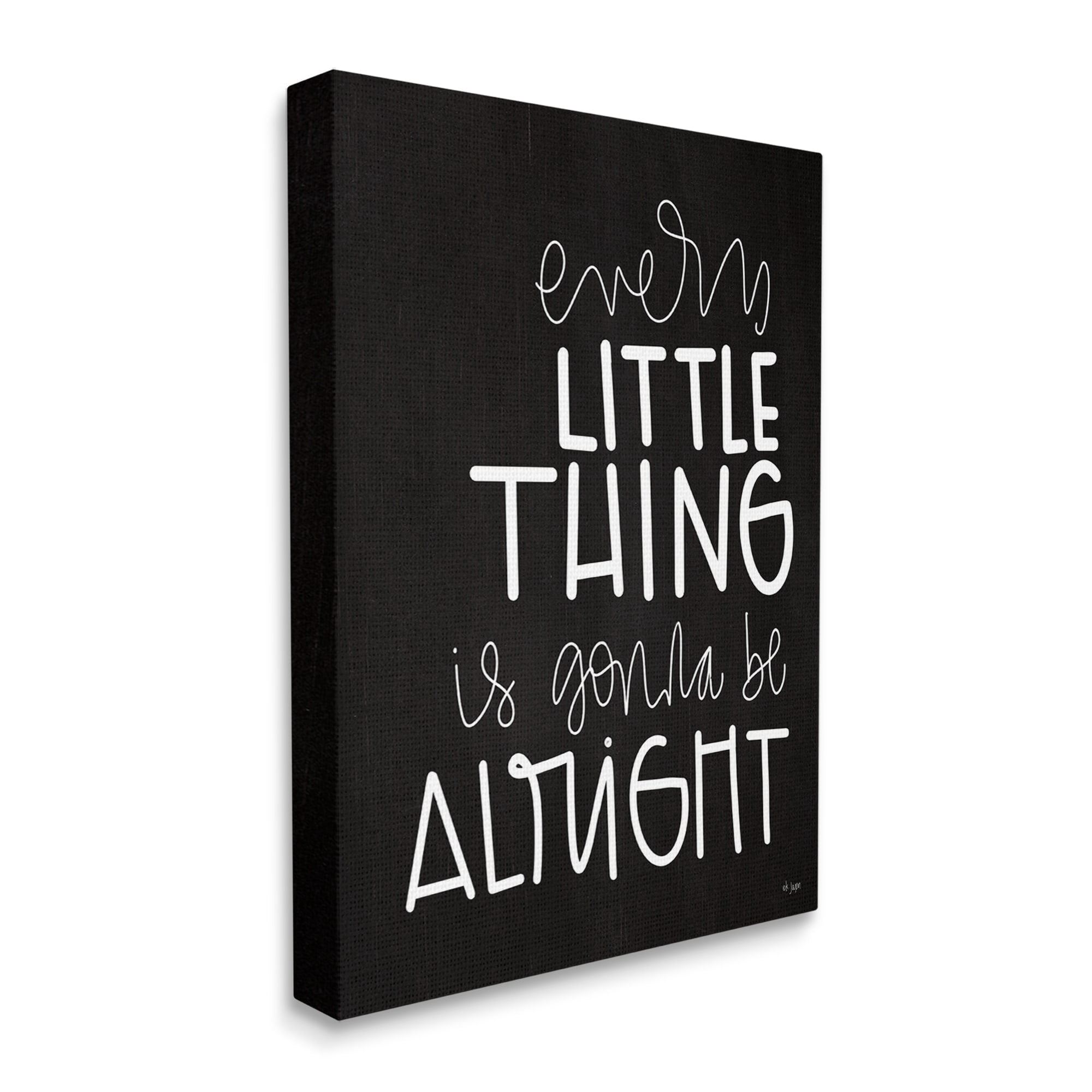 Stupell Industries Everything is Gonna Be Alright Fun Novelty Typography,30 x 40, Design by Jaxn Blvd.