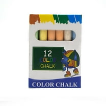 Qyaukm 12 Pieces of Plaster Powder Ordinary Colored Chalk 12 Pieces of Drawing Board/Teaching Chalkboard Chalk Classroom, 1*Box of Chalk