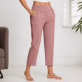 thumbnail image 1 of WILLBEST Pantalones Casuales elegantes para Mujer: Pantalones de Yoga Elásticos, Holgados y de Tubo Recto con Bolsillos de Color y Diseño de Contraste de Color. XXXL, 1 of 5