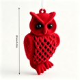 thumbnail image 2 of Velvet Christmas Tree Ornaments, Shatterproof Flocked Christmas Decorations, Burgundy Owl Shaped for Xmas Holiday Home Party Decor(B), 2 of 7
