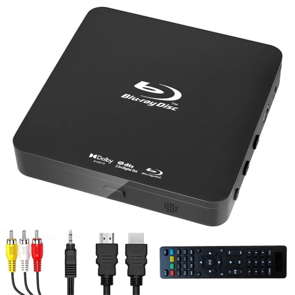 Didar Blu Ray DVD Player, Ultra Mini 1080P Blue Ray Disc Player Home Theater Play All DVDs and Region A 1 Blu-Rays, Support Max 128G USB Flash Drive