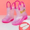 thumbnail image 2 of Gubotare Rain Boots Toddler Girl Toddler Rain Boots for Boys Girls Waterproof Baby Kids Rain Boots (Pink,Little Kids 12), 2 of 5