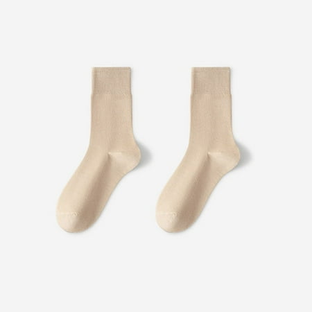Socks women s spring and summer white with loafers short socks Japanese style small leather shoes black pile socks-khaki