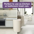 thumbnail image 6 of Superio Small Plastic Bathroom Trash Can with Lid 6 Liter Mini Waste Bin, Modern Flat Lid Step On Trash Can with Foot Pedal, Bathroom, Bedroom, Office, Under Desk, Soft Close (Eco-Friendly -2 Pack), 6 of 9