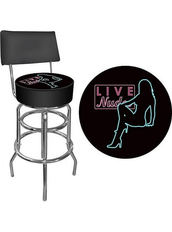 Trademark Global Shadow Babes - D Series - High Grade Padded Bar Stool with Back