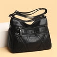 thumbnail image 5 of Ovzne Large Crossbody Bags Soft Leather Shoulder Bag Ladies Shoulder Handbags Purse and Wallet Set for Women Totes Hobo Purses, Large Capacity Soft Leather Bag Blue, 5 of 8