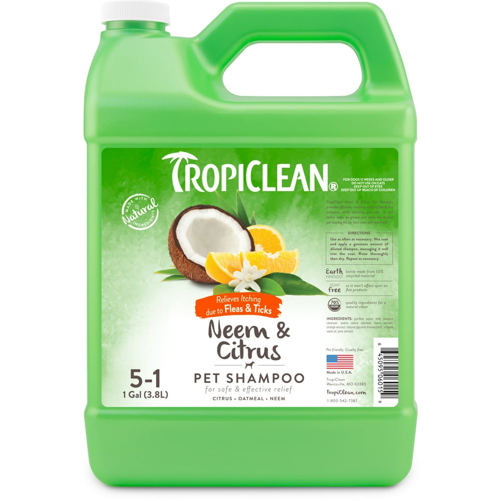 TropiClean Neem & Citrus Pet Shampoo, 1 Gal