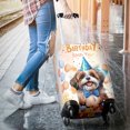 thumbnail image 3 of Watercolor Shih Tzu Happy Birthday Celebration Balloons Gift Party Travel Luggage Cover Lion Dog Lover Gifts Suitcase Dust Protective Decor - 00028, 3 of 5