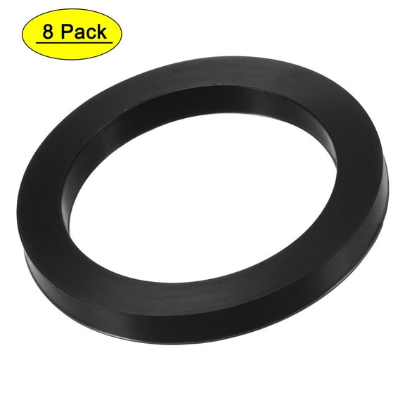 Uxcell 2" DN50 Nitrile Rubber Flat Washer Quick Connector Gasket Black 8 Count