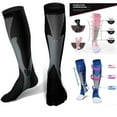 thumbnail image 5 of Adult Women Breathable Rugby Socks Nylon Nursing Stockings Sports Socks Cycling Socks Running Socks Compression Socks BLUE XXL, 5 of 8