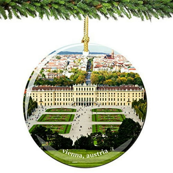 City-Souvenirs Vienna Austria Christmas Ornament 2.75 Inch Double Sided Porcelain Austrian Christmas Ornaments