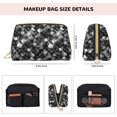 thumbnail image 5 of Picia Seamless Pattern With Skulls Print Leather Makeup Bag Make Up Bag Travel Toiletry Bag for Her Girlfriend Teacher Teen Girl Gifts, 5 of 8