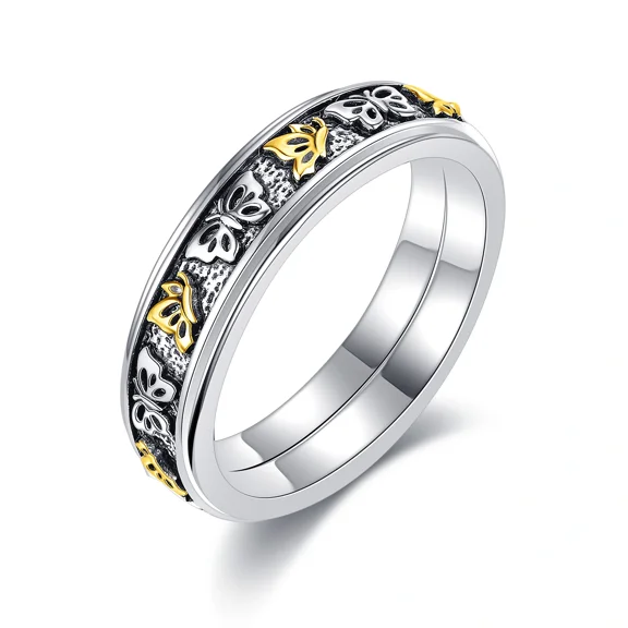 925 Sterling Silver Butterfly Rings Various Flying Butterflies Rings Anxiety Relieve Spinner Rings Jewelry for Women Size 9