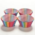 thumbnail image 4 of 100 piezas de moldes para magdalenas de papel arcoíris para hornear, moldes para magdalenas, bandejas para decorar pasteles, 4 of 6
