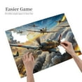 thumbnail image 2 of 500 Piece Vintage Military Fighter Planes Jigsaw Puzzle For Adults Dynamic Air Combat Artwork, Challenging Wooden Brain Teaser, Ideal Gift & Home Decor, 2 of 7