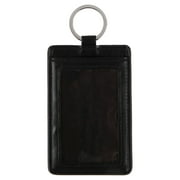 PR ESSENTIALS Brand Unisex Adult Vegan Leather Black ID Pocket and Keychain