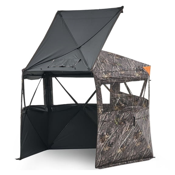 Hunting Blind 6-7 Person, Portable Ground Tent Camouflage Shelter