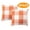 2PCS, variant on Fall Pillow Covers Thanksgiving Decoration Orange Buffalo Check Plaid Throw Pillow Covers Farmhouse Cushion Case Polyester Linen for Fall Home Decor Orange and White, 18 x 18 Inches 2PCS