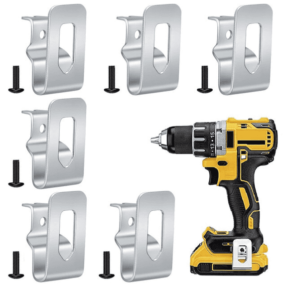6x Drill Belt Clip Hooks with Screws for Dewalt N268241 20V Impact Drills Tools