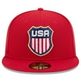 Men's New Era Red USA 2025 4 Nations FaceOff 59FIFTY Fitted Hat