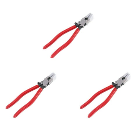 

3X Heavy Duty Key Fob Pliers Tool Metal Glass Running Pliers with Flat Jaws Studio Running Pliers Attach Rubber Tips