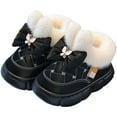 thumbnail image 7 of BOBOGOJP Girls Boys Boots Kids Winter Ankle Fleece Lined Snow Shoes Fuzzy Classic Kid's Low Boot for Toddler/Little Kid/Big Kid White for Size 13, 7 of 7
