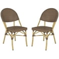 thumbnail image 2 of Safavieh Barrow Outdoor Patio Stacking Chair, Set of 2 - Brown, 2 of 10