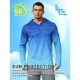 thumbnail image 3 of Vicojack Mens UPF 50+ Sun Protection Hoodie Shirts Long Sleeve Rash Guard SPF Thumbhole Shirt Hooded for Hiking Running Fishing Workout, 3 of 5
