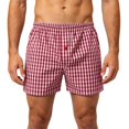thumbnail image 3 of IhhxPro Men's Beach Shorts Plaid Quick Dry Elastic Waist Casual Checkered Lightweight Summer Swim Trunks with Pockets Loose Fit S-XL, 3 of 8