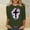 Army Green, variant on HOMBOM Y2k Tops For Women 3/4 Sleeve Army Green Shirts Easter Cross Print Crew Neck Easter Blouse Womens Under 5 Dollars XXL