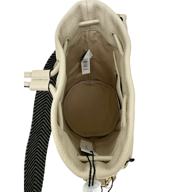 Marc Jacobs Pebble Leather Bucket Bag Crossbody Marshmallow