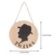 thumbnail image 5 of Placas para puerta de baño con molduras de madera, decoración amaderada, letrero para baño, número de casa para el frente del baño, 2 piezas, 5 of 6
