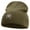 Olive, variant on Dog Faces Logo Embroidered 8 inch Acrylic Short Beanie - Olive OSFM