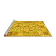 thumbnail image 2 of Ahgly Company Machine Washable Indoor Rectangle Abstract Yellow Contemporary Area Rugs, 3' x 5', 2 of 4