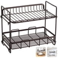 thumbnail image 4 of Dish Drying Rack 2-Tier Dish Rack Drain Board Set Kitchen Organizer with Swivel Spout Utensil Holder Cup Holder and Dish Drainer for Kitchen Counter, 4 of 9