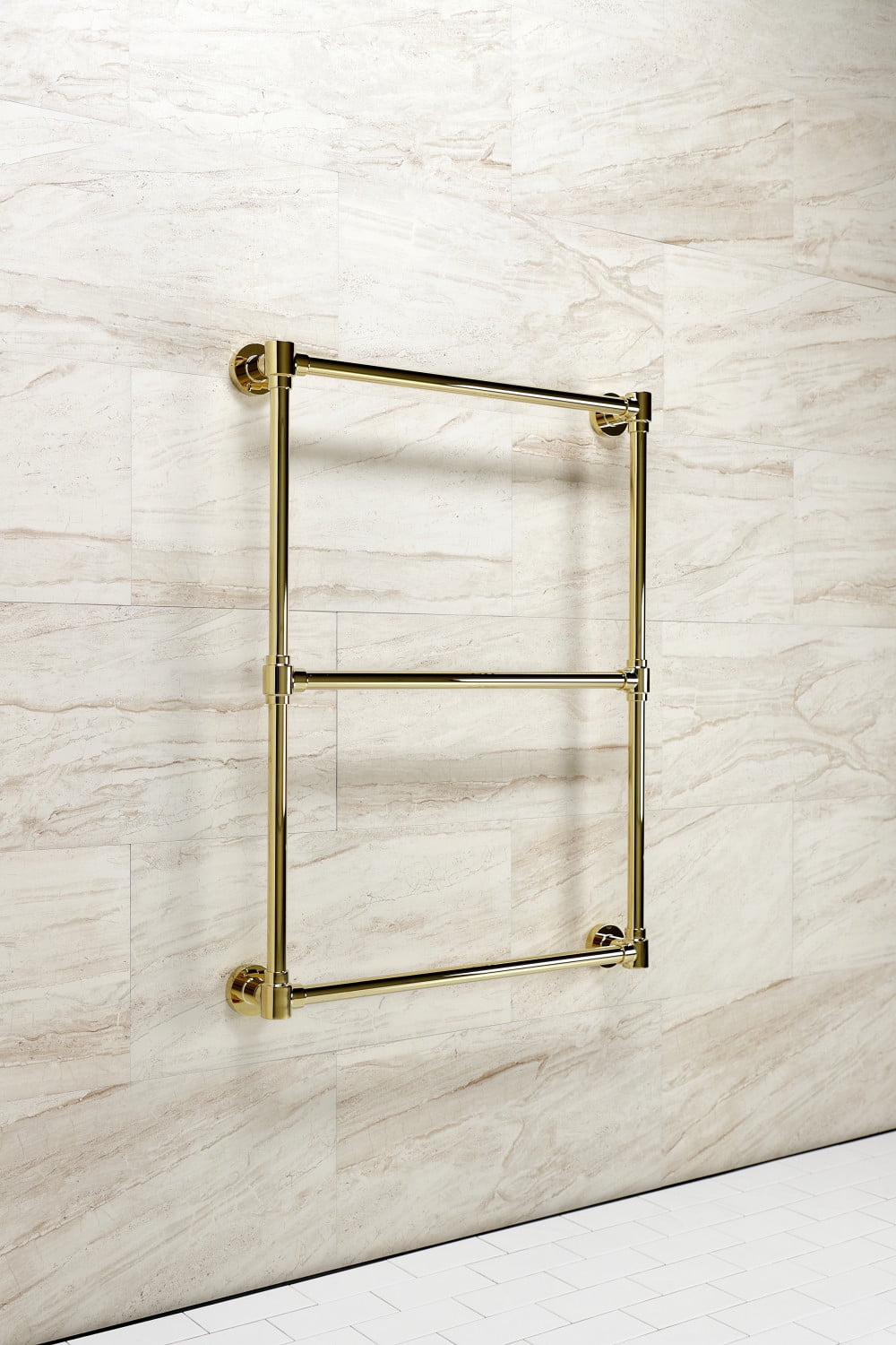 Kingston Brass DTM322432 24 x 32 in. Gallant Wall Mount Towel Rack, Polished Brass