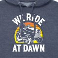 thumbnail image 3 of Instant Message - We Ride At Dawn Mower - Men's Pullover Hooded Fleece Sweatshirt, 3 of 7