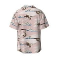 thumbnail image 4 of Goofa Cloud Sloth Printed Men's Casual Short-sleeved Shirt,Lightweight Breathable Button-down,Summer Casual men's top,Versatile Fashion shirt-, 4 of 7
