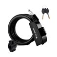 thumbnail image 3 of Candado de cable para bicicleta, resistente, antirrobo, de acero, de seguridad, resistente al agua Negro, 3 of 9