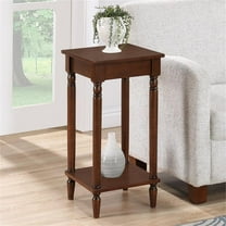 Pemberly Row Modern End Table with Shelf in Espresso Wood Finish