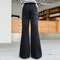 thumbnail image 6 of XIYNBAOK Black Flared Jeans Boot Cut Jeans Wide Leg Pantalones Girls 14-16 Clothes Girls Clothes Size 8-10 Teen Girl Clothes Trendy, Black 11-12 Years, 6 of 8