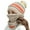 Beige-4PCS, variant on 4PCS Fleece Lined Winter Hats for Women Knit Beanie Hat Scarf Mask Glove Set Warm Soft Slouchy Skull Cap Pom