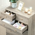 thumbnail image 4 of Spaco Modern Simple 4-Layer 5-Drawer Dresser, Drawer Cabinet with Gold Handle, Gray, 4 of 13