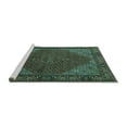 thumbnail image 2 of Ahgly Company Machine Washable Indoor Square Persian Turquoise Blue Traditional Area Rugs, 5' Square, 2 of 4